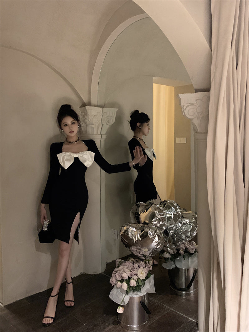 【dress】高級感体型カバータイトワンピースG24213