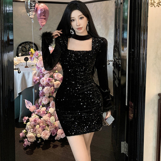 【dress】体型カバーデートワンピースG24215