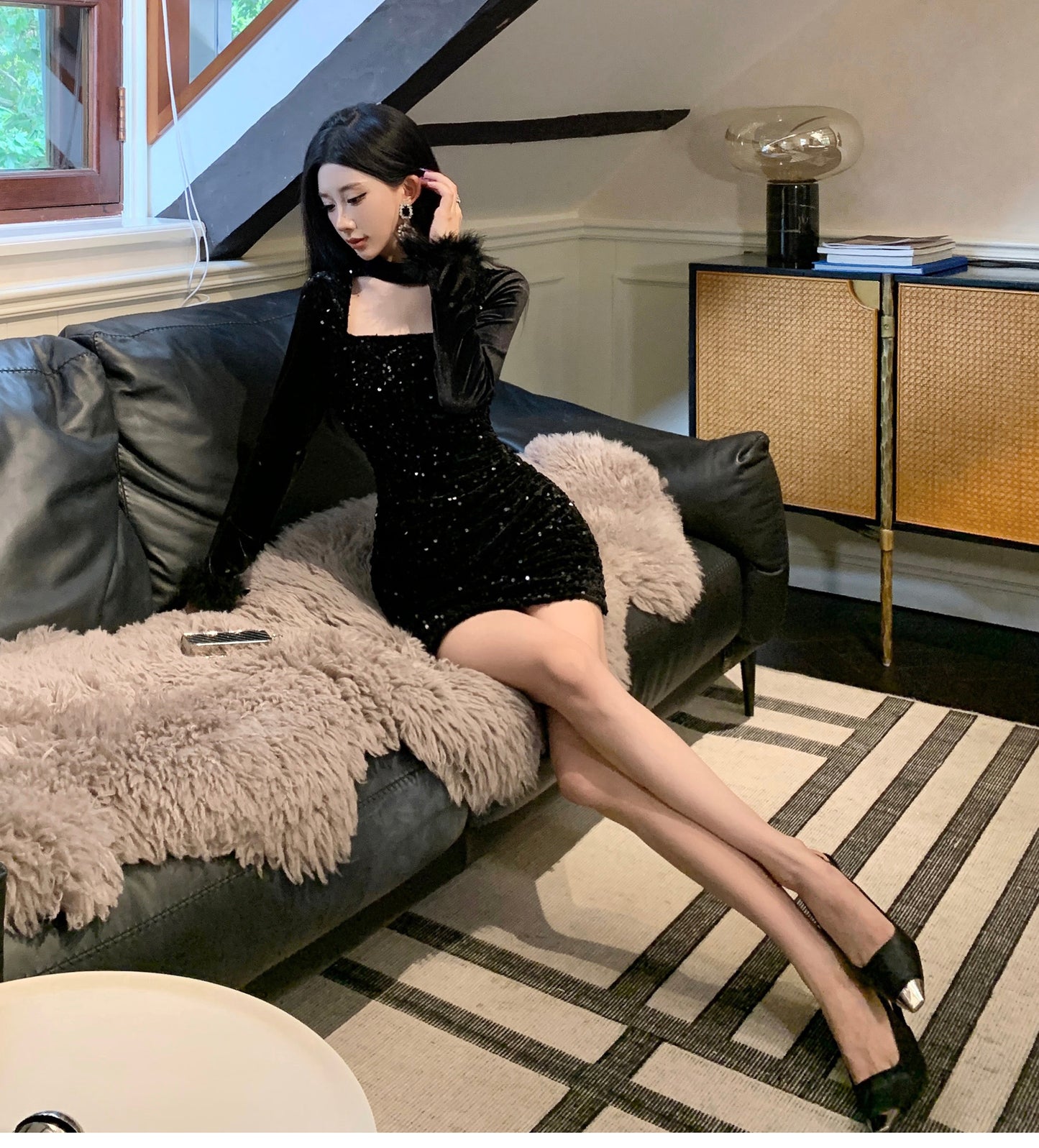 【dress】体型カバーデートワンピースG24215