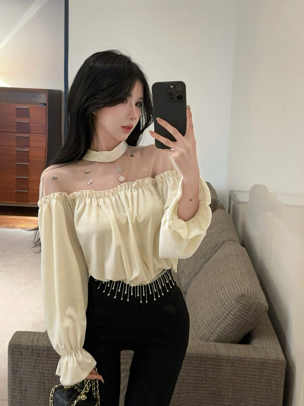 【tops】秋冬メッシュTシャツG24218