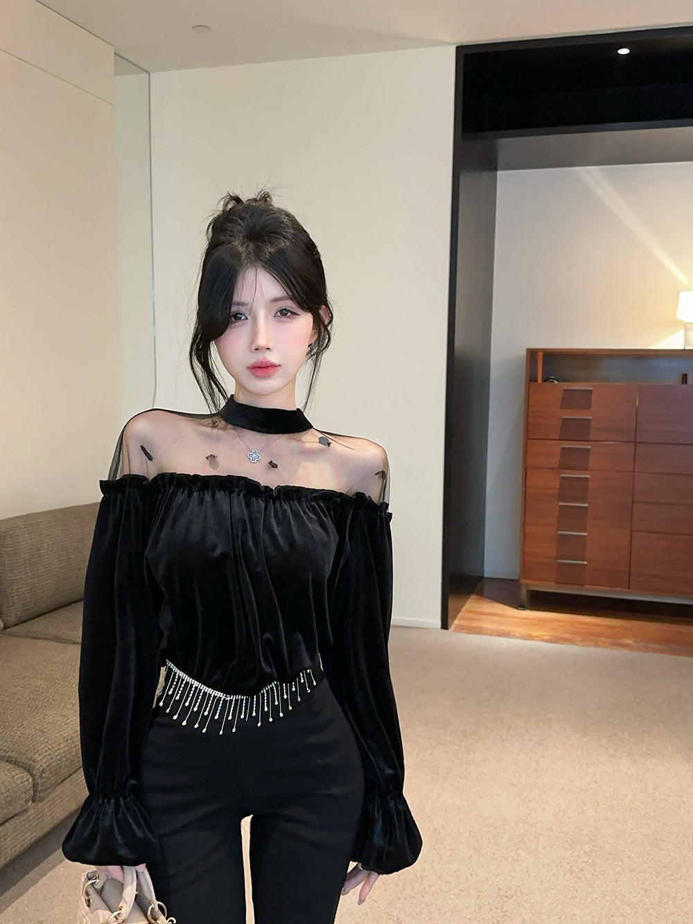 【tops】秋冬メッシュTシャツG24218