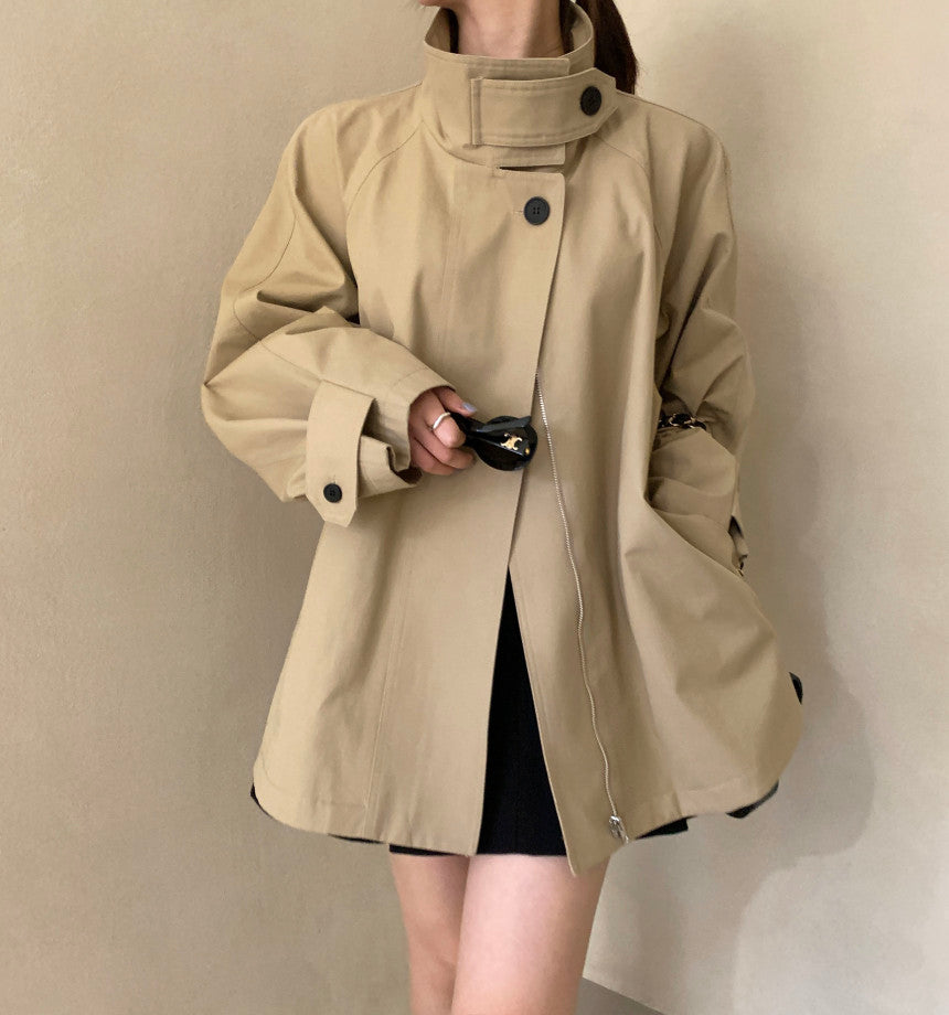 【outer】スタンドネック長袖トレンチコートG24224