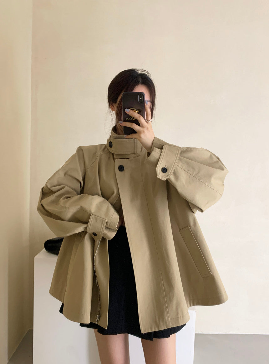 【outer】スタンドネック長袖トレンチコートG24224