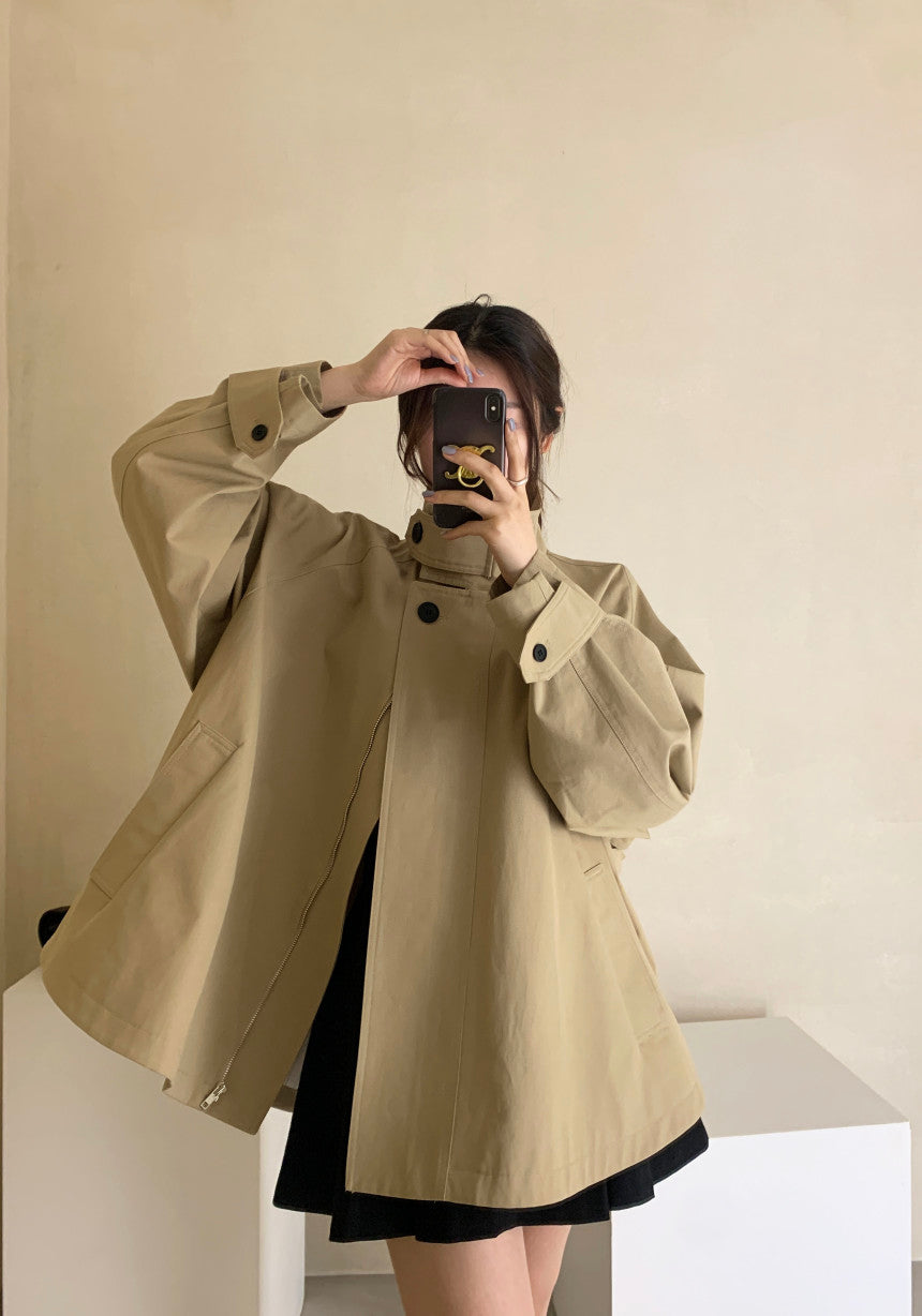 【outer】スタンドネック長袖トレンチコートG24224