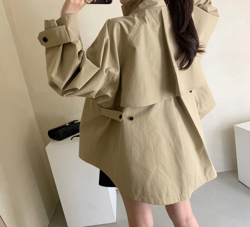 【outer】スタンドネック長袖トレンチコートG24224