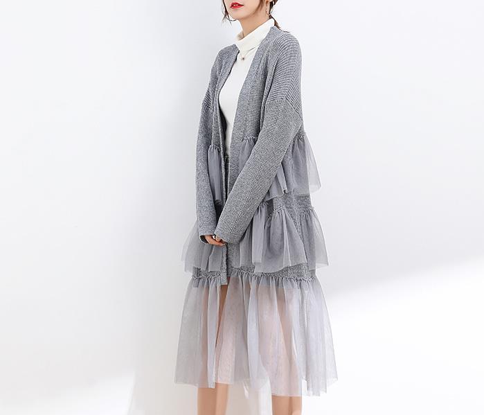 【outer】長袖ニットカーディガンF8342