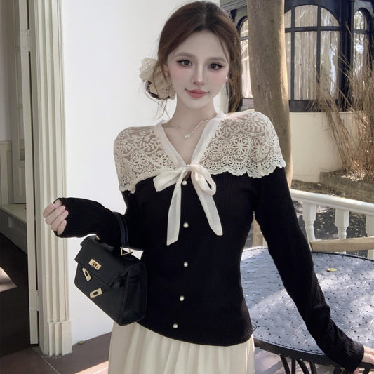 【tops】ニット長袖TシャツG24236
