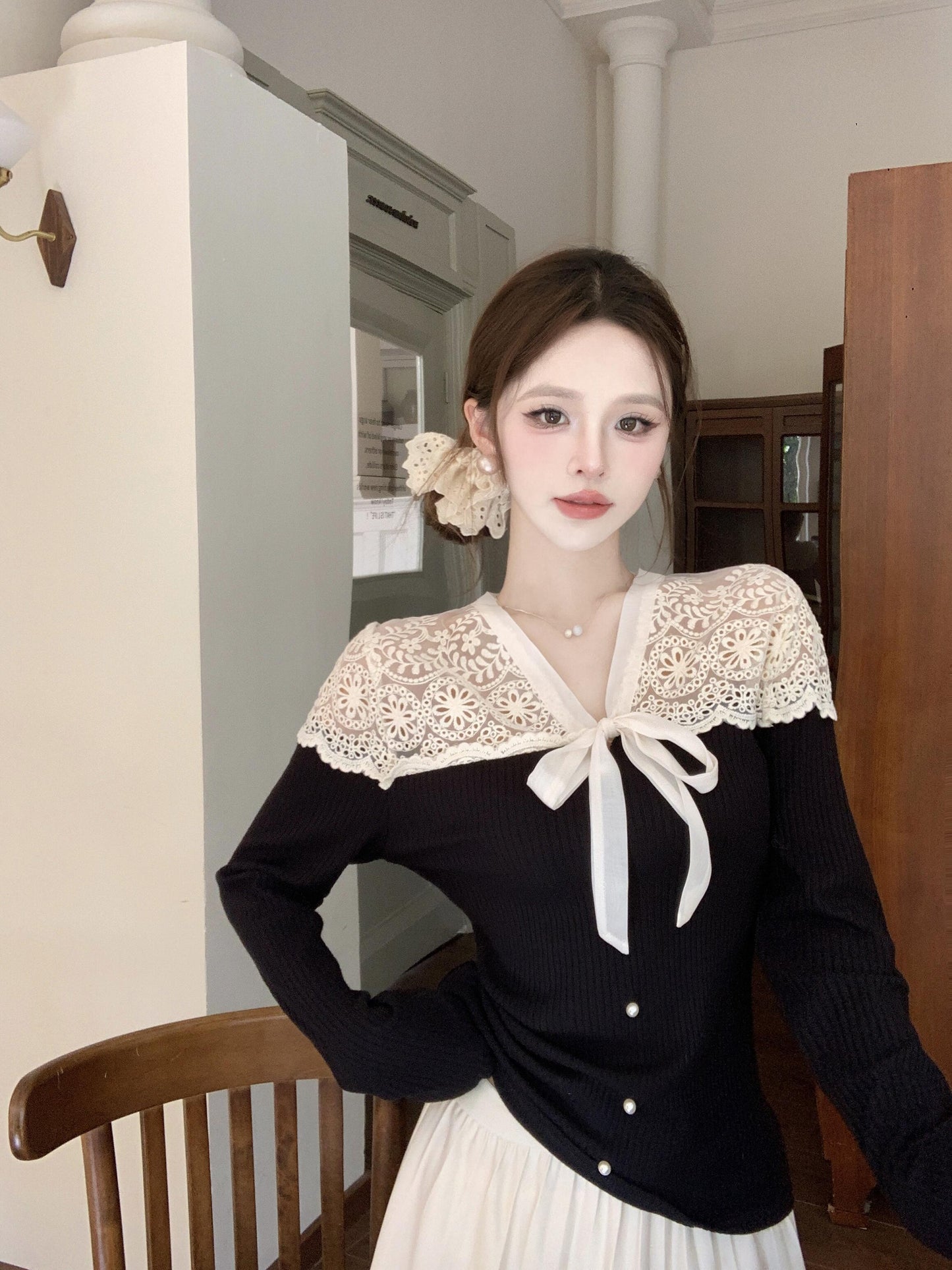【tops】ニット長袖TシャツG24236