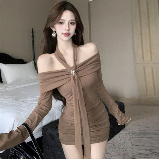 【dress】ホルターネックタイトワンピースG24252