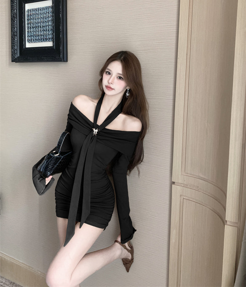 【dress】ホルターネックタイトワンピースG24252