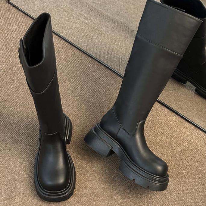 【shoes】2色厚底ブーツF8356