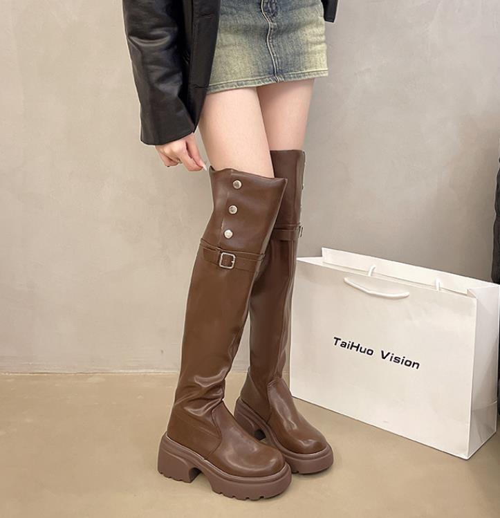 【shoes】3色厚底ブーツF8359