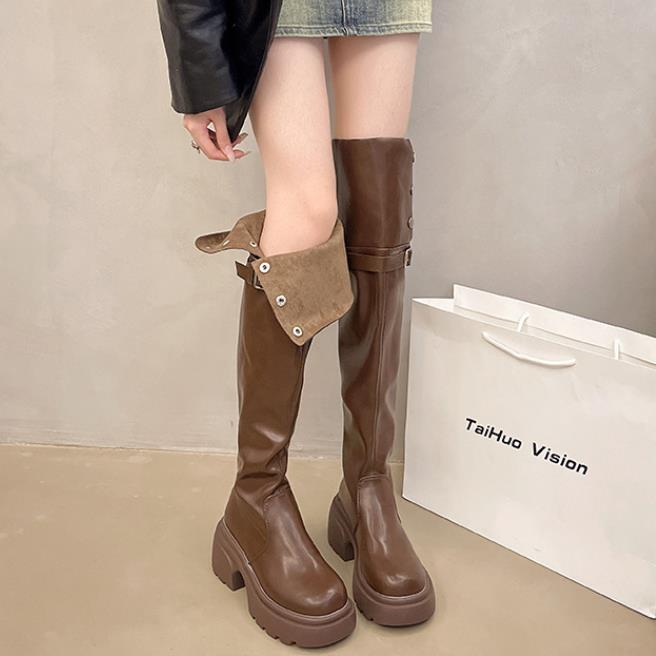 【shoes】3色厚底ブーツF8359