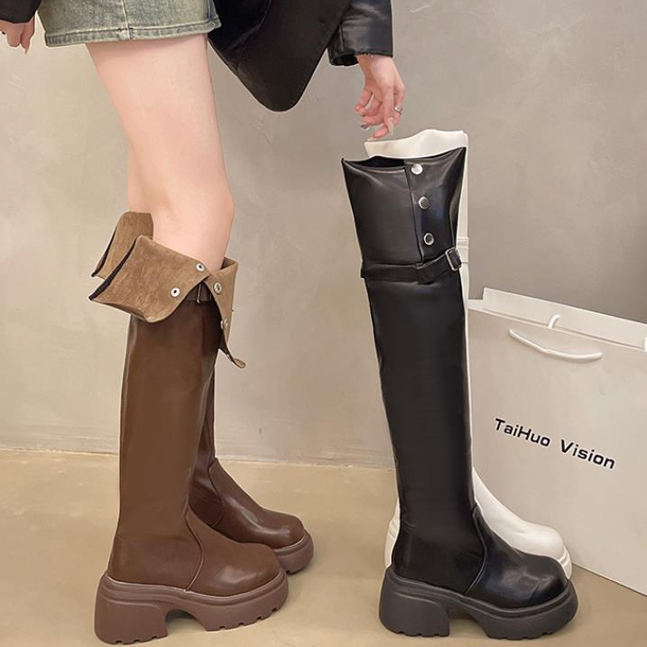 【shoes】3色厚底ブーツF8359