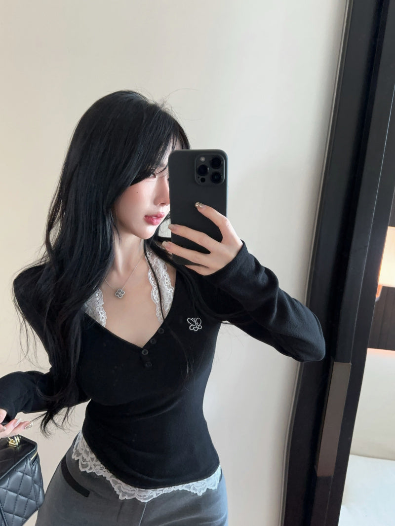 【tops】ホルターネックニットTシャツG24263