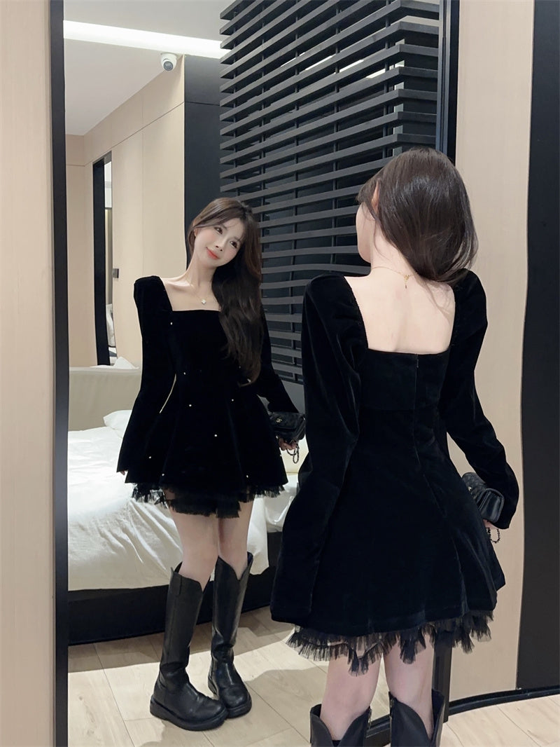 【dress】フランス風秋冬デザインワンピースG24267