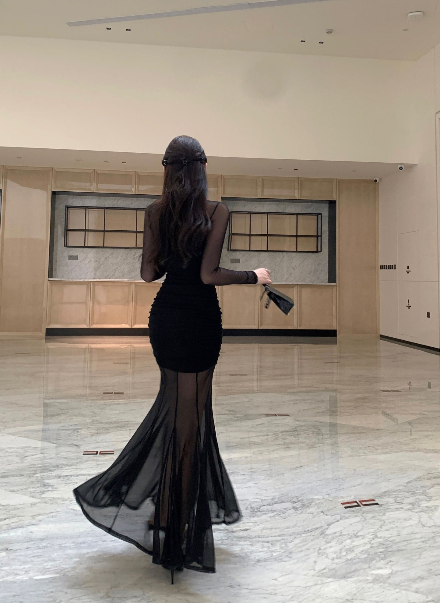 【dress】フランス風メッシュイレギュラーワンピースG24276