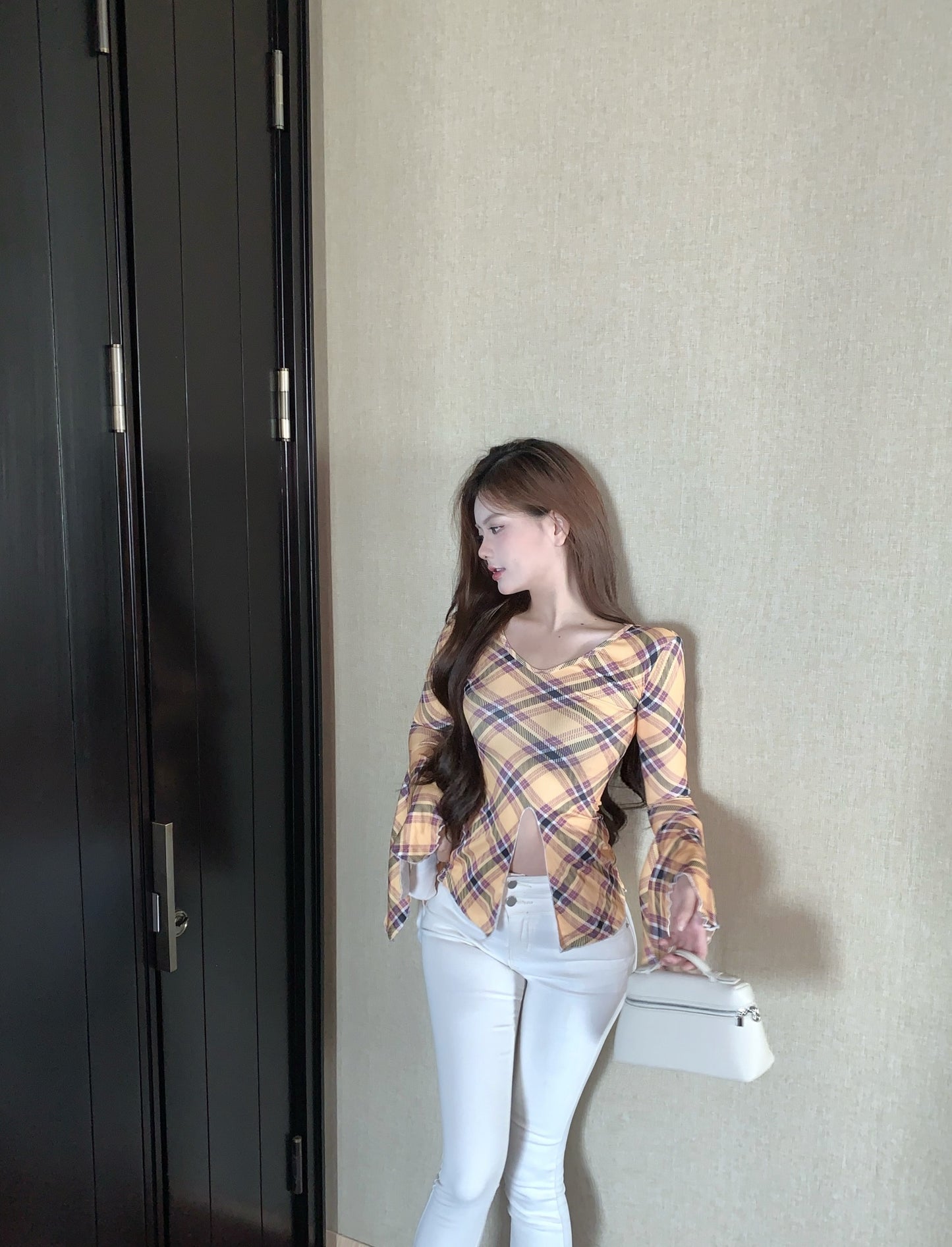 【tops】秋冬フレアスリーブ長袖TシャツG24292