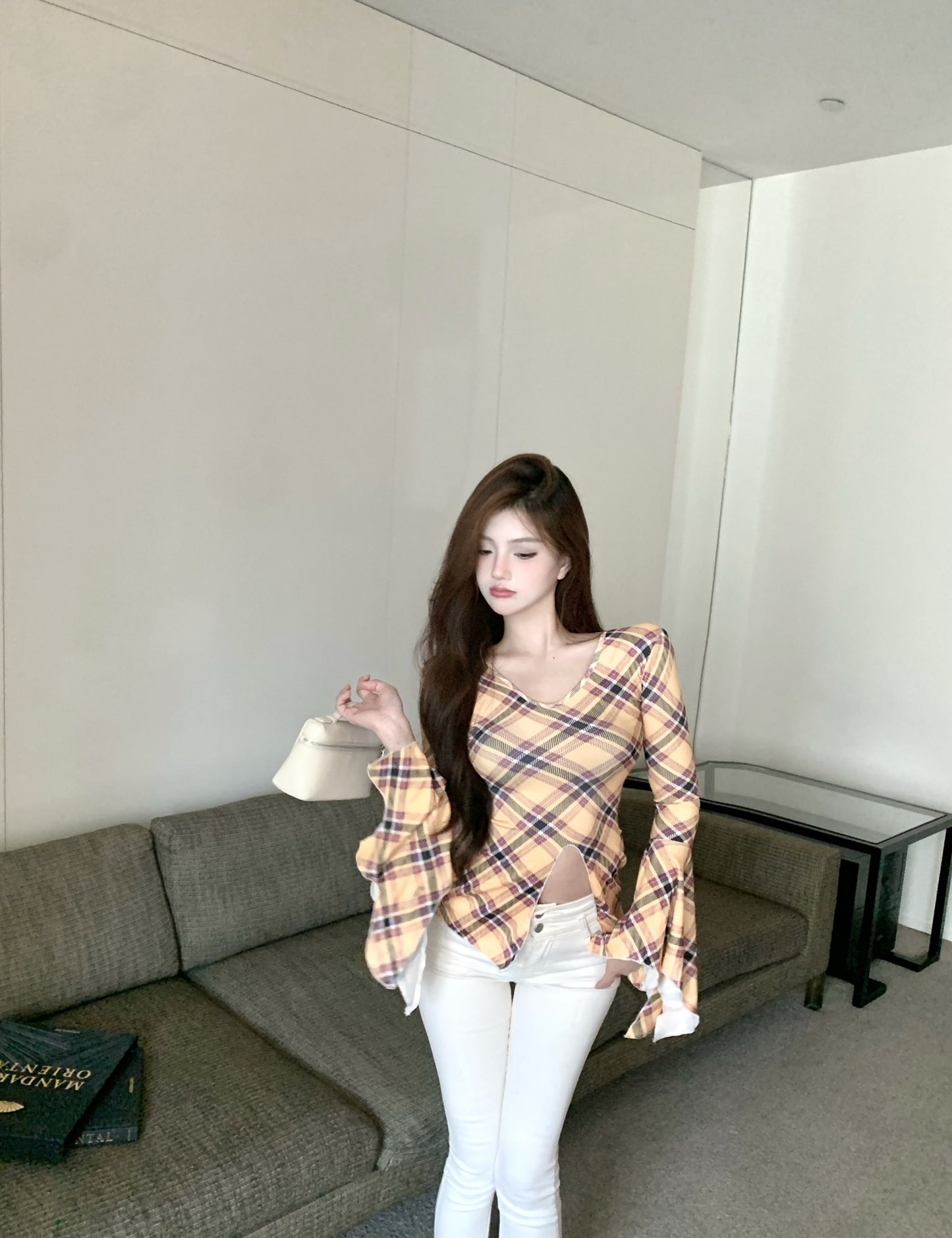 【tops】秋冬フレアスリーブ長袖TシャツG24292