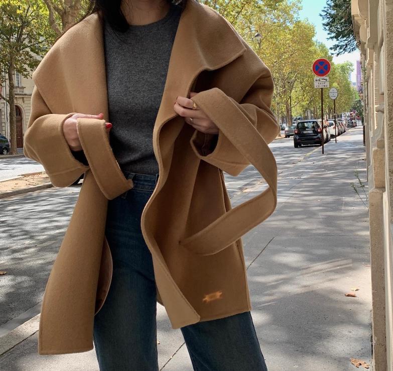 【outer】大きいラペルコートF8377