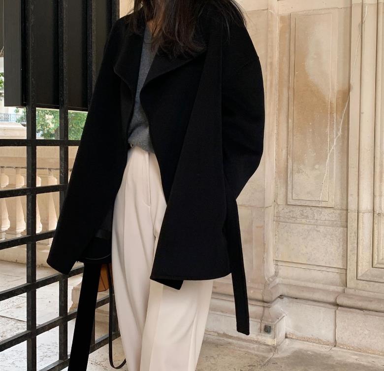 【outer】大きいラペルコートF8377