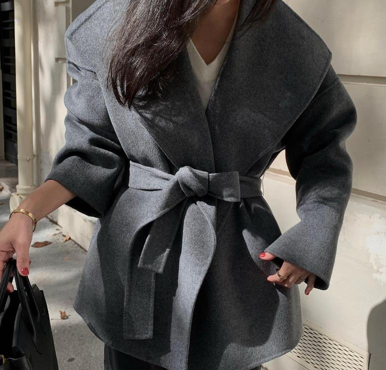 【outer】大きいラペルコートF8377