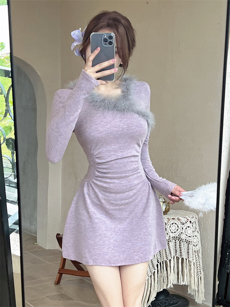 【dress】フード付き長袖ワンピースG24310