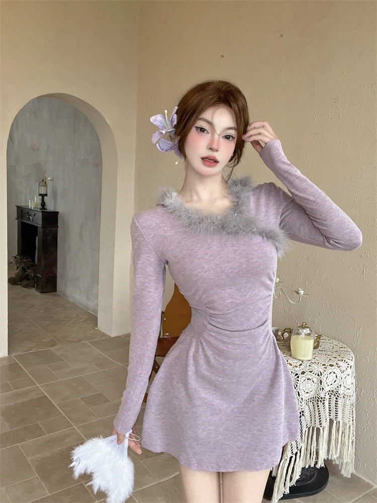 【dress】フード付き長袖ワンピースG24310