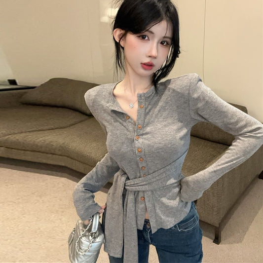 【outer】2色長袖ニットカーディガンG24312