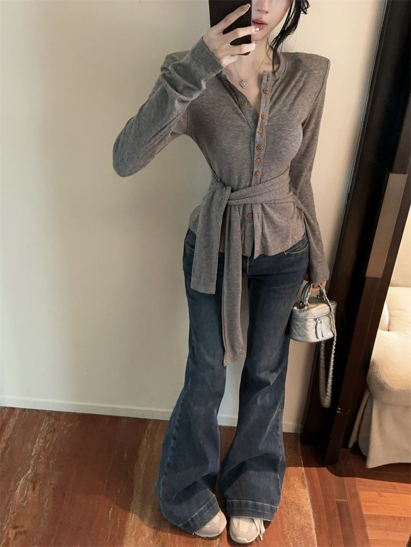 【outer】2色長袖ニットカーディガンG24312