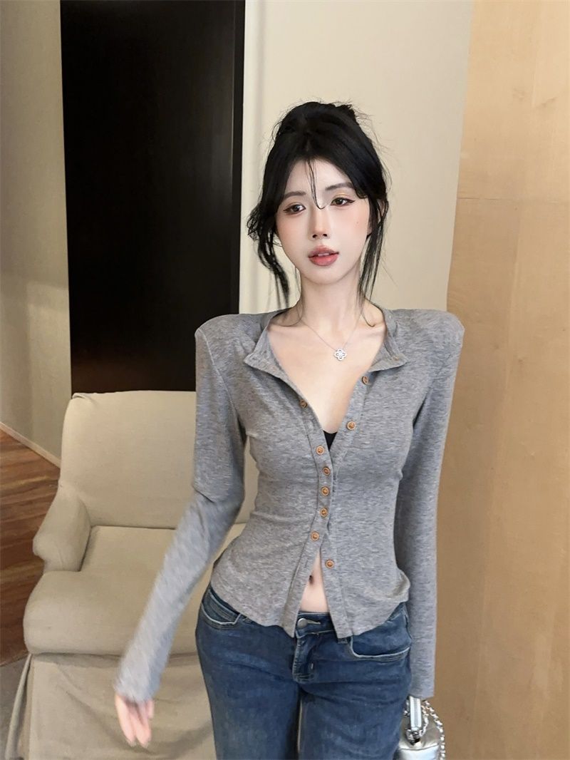 【outer】2色長袖ニットカーディガンG24312