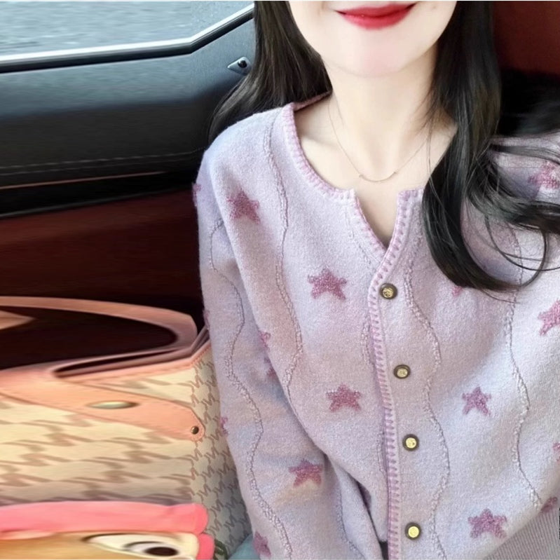 【outer】ゆったり長袖ニットカーディガンG24322