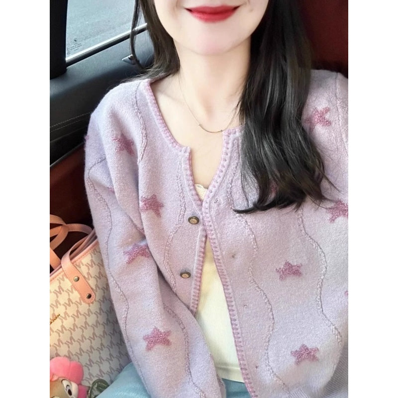 【outer】ゆったり長袖ニットカーディガンG24322