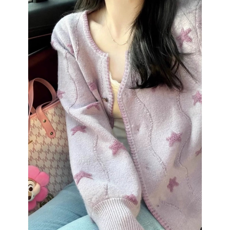 【outer】ゆったり長袖ニットカーディガンG24322