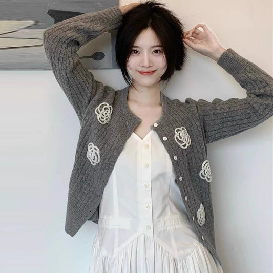 【outer】ゆったりニットカーディガンG24324