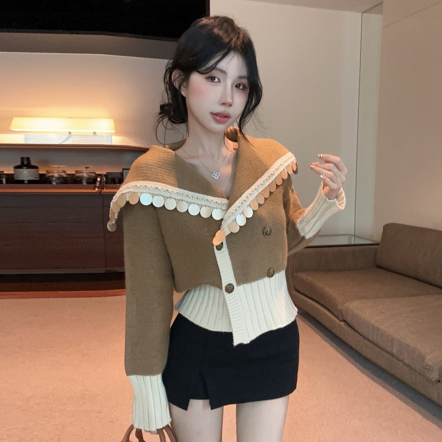 【outer】秋冬ニットカーディガンG24332