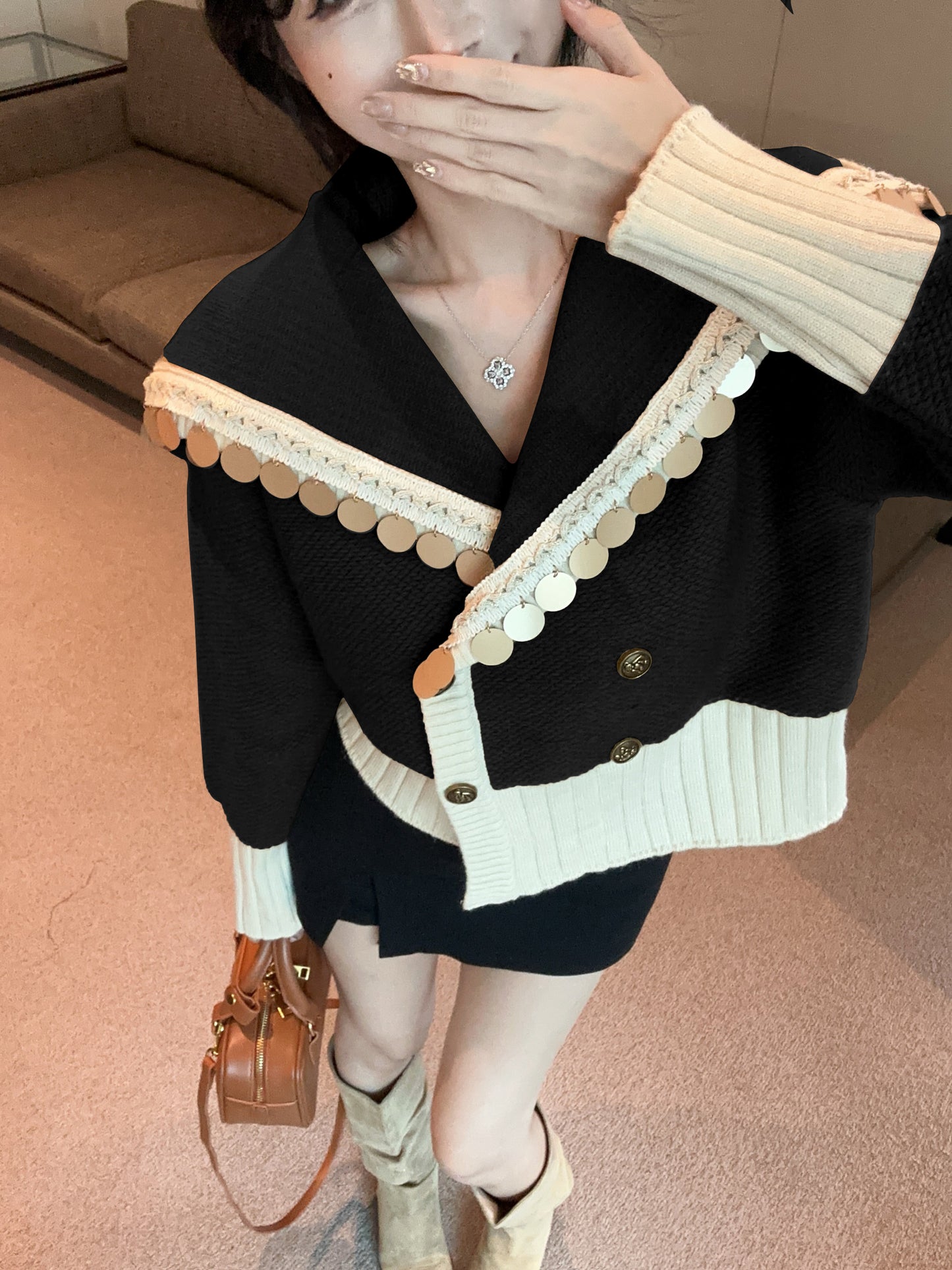 【outer】秋冬ニットカーディガンG24332