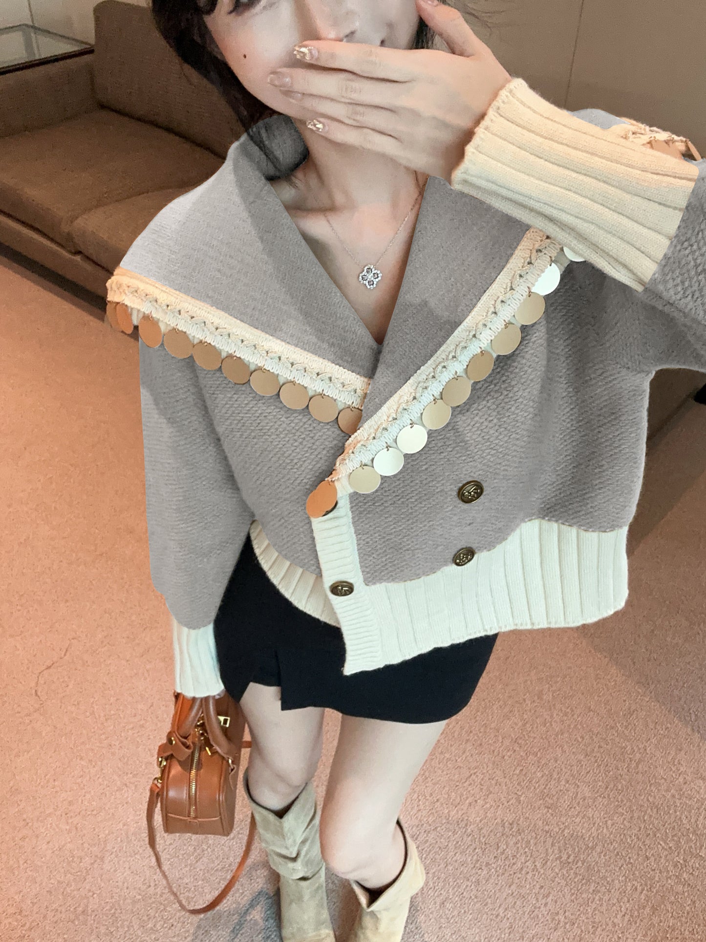 【outer】秋冬ニットカーディガンG24332