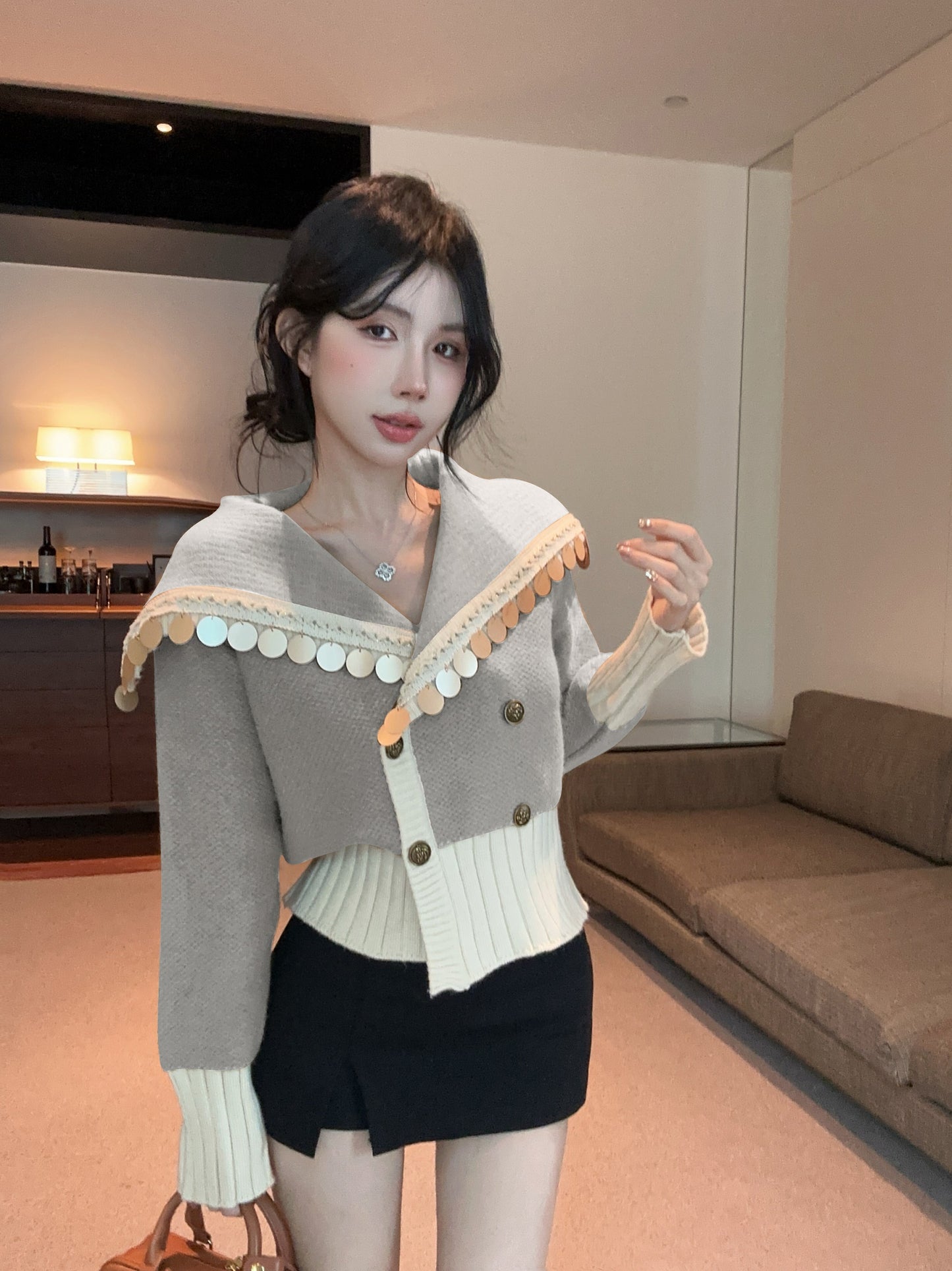 【outer】秋冬ニットカーディガンG24332