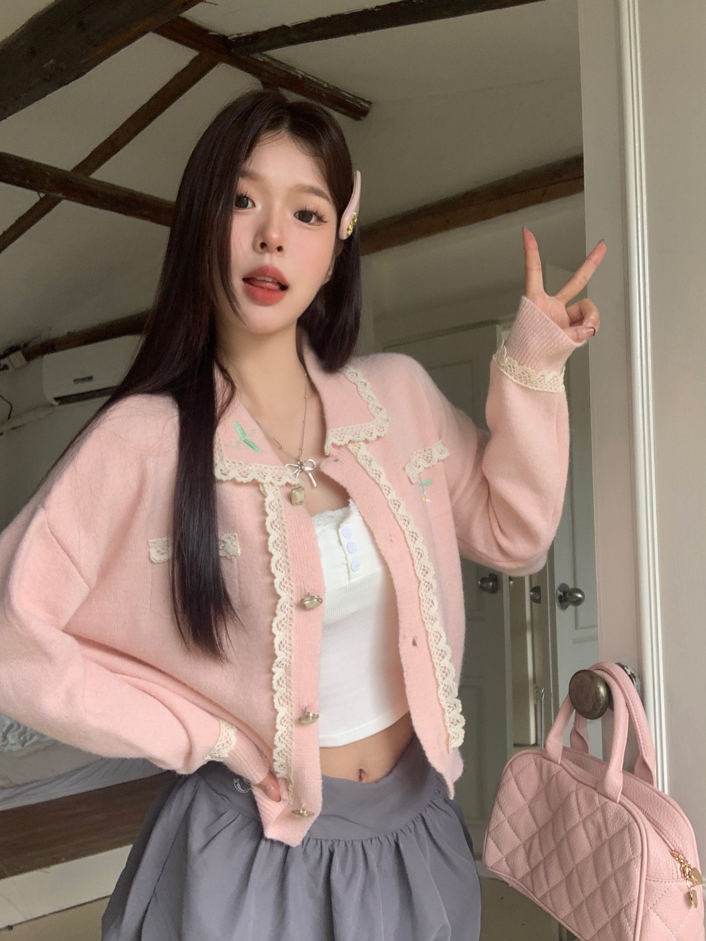 【outer】ゆったりニットカーディガンG24336