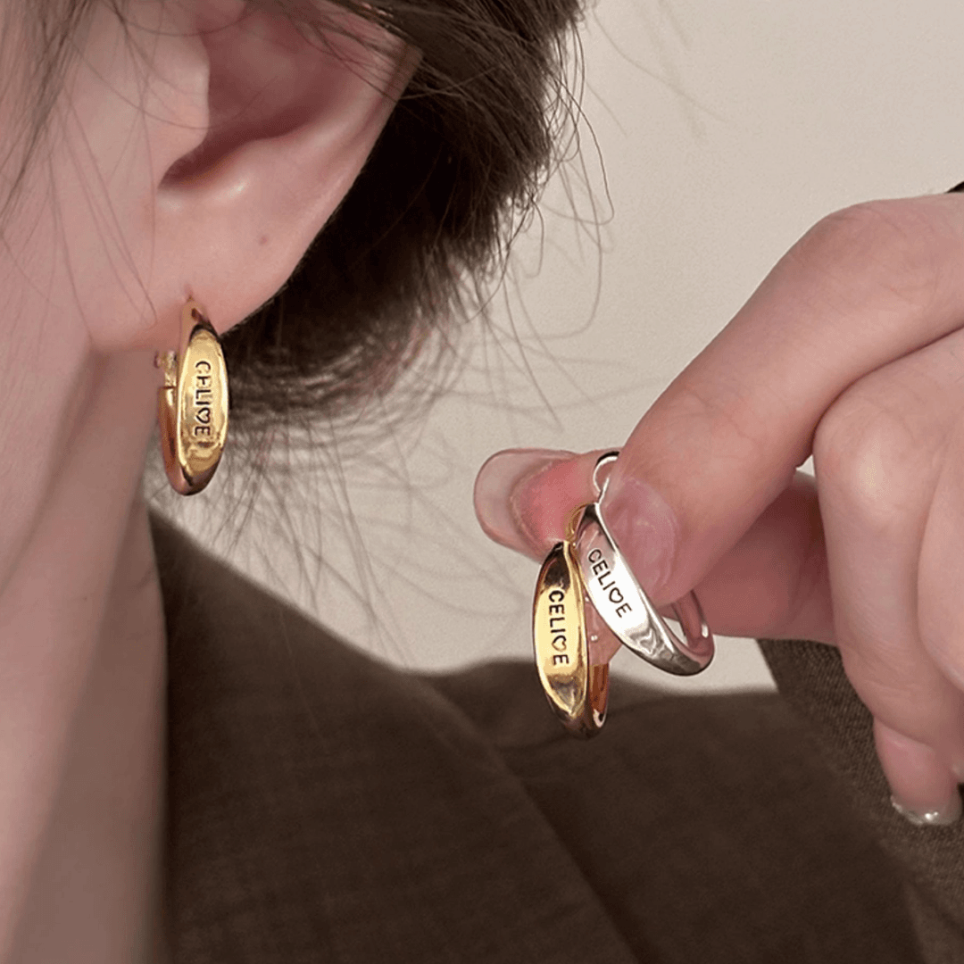 【小物】英字柄イヤリングアクセサリーG24351