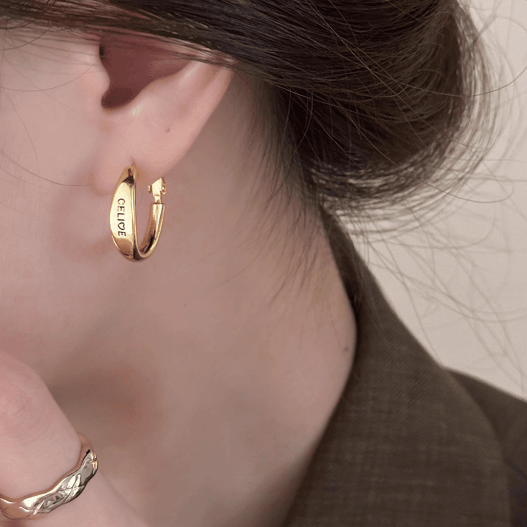 【小物】英字柄イヤリングアクセサリーG24351