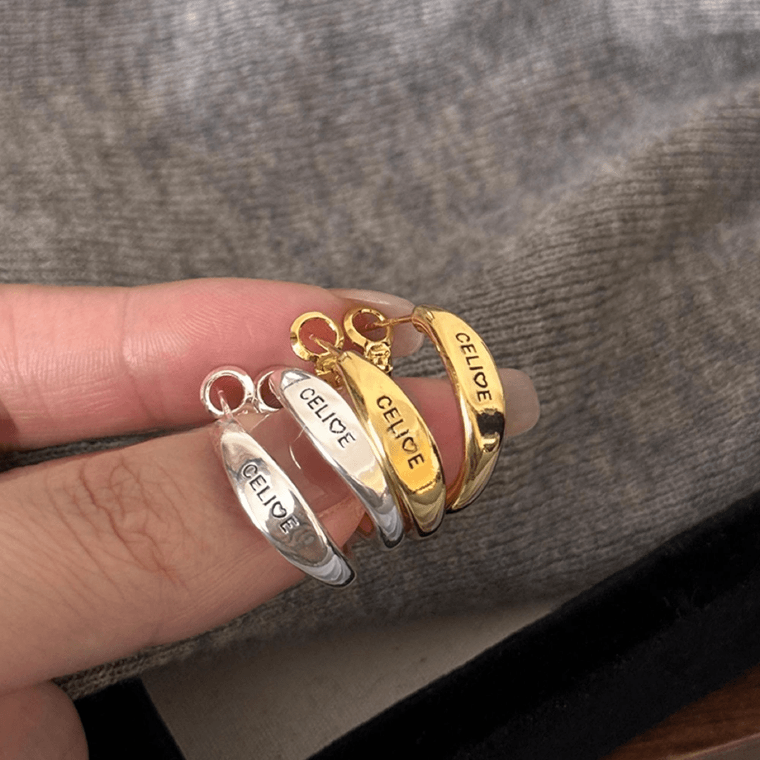 【小物】英字柄イヤリングアクセサリーG24351