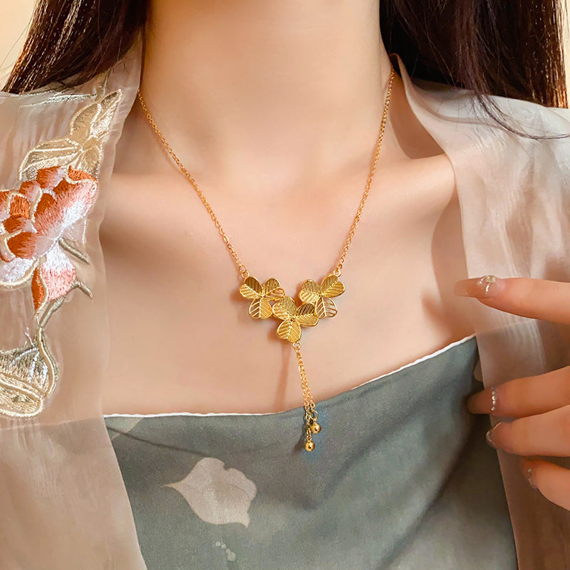 【小物】フラワーネックレスアクセサリーG24352