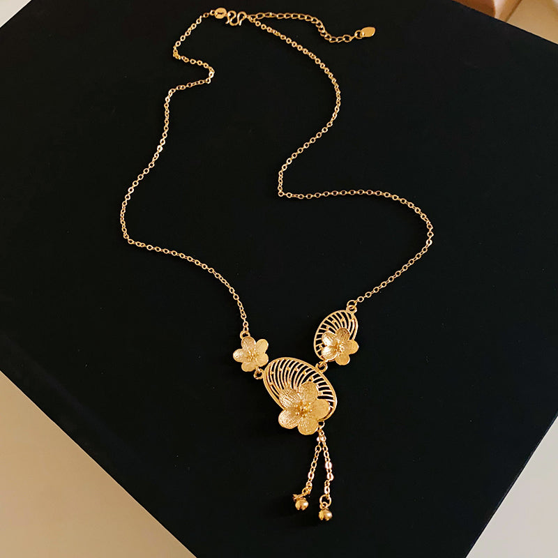 【小物】フラワーネックレスアクセサリーG24352