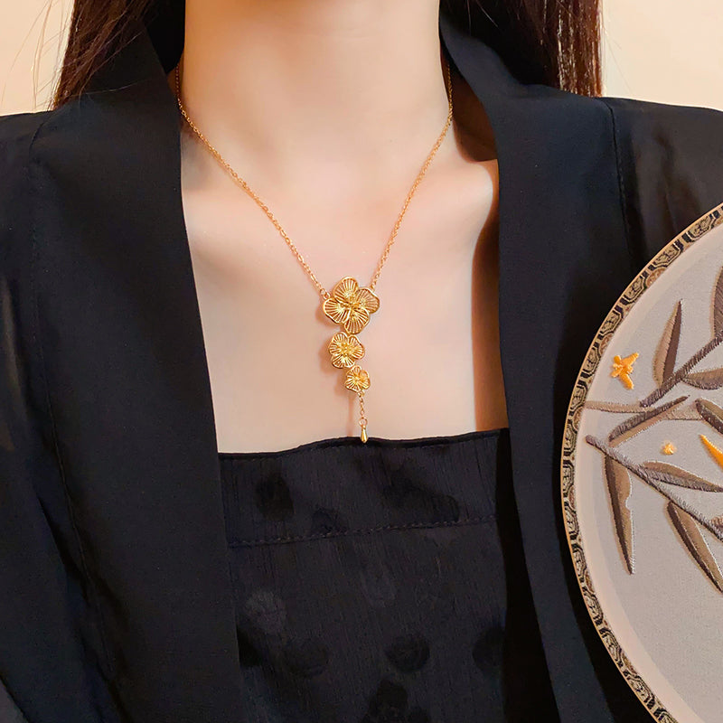 【小物】フラワーネックレスアクセサリーG24352