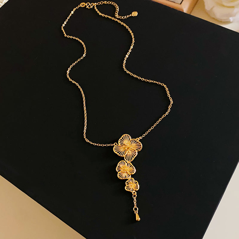 【小物】フラワーネックレスアクセサリーG24352