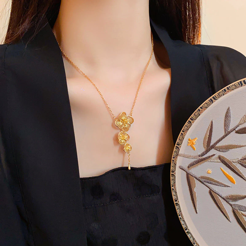 【小物】フラワーネックレスアクセサリーG24352