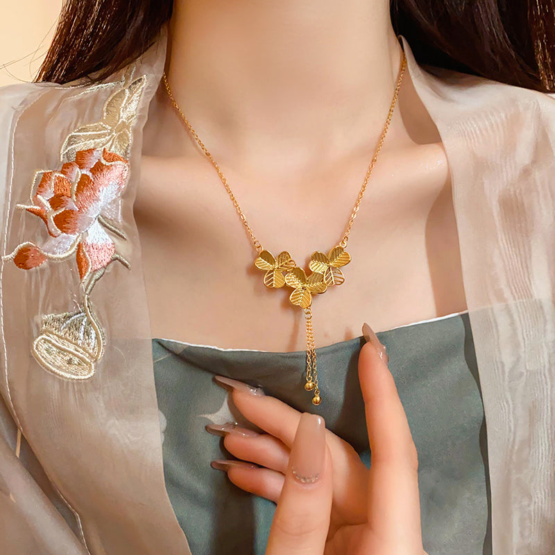 【小物】フラワーネックレスアクセサリーG24352