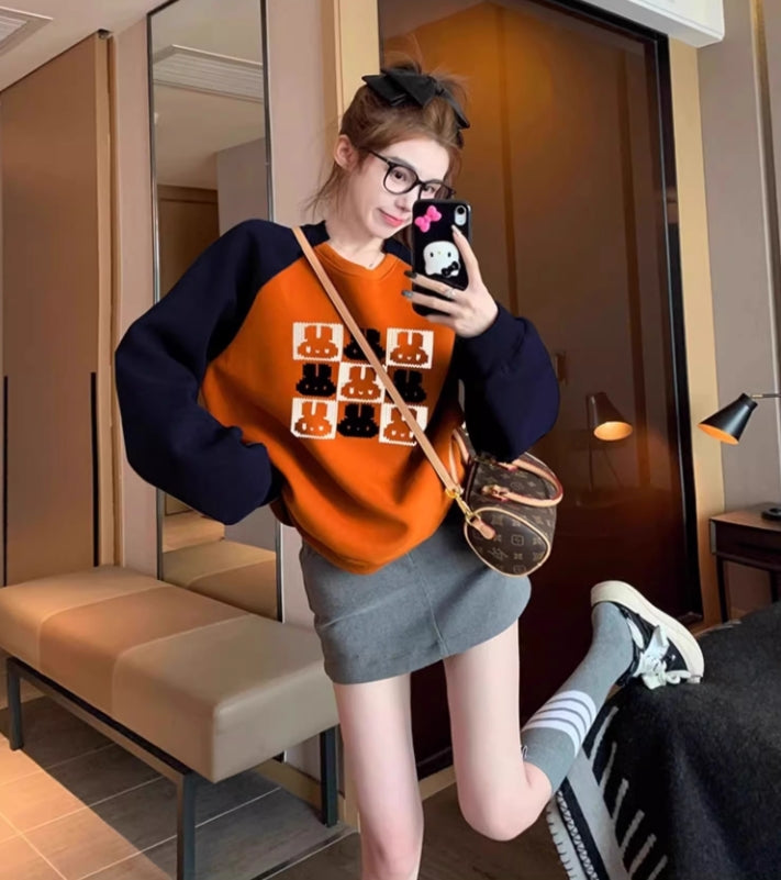 【tops】ラウンドネック厚手裏起毛パーカーG24354